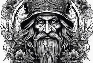 Baba yaga creepy old tattoo idea