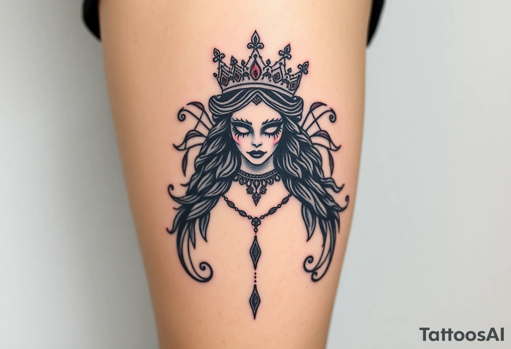 Queen, scary, pretty tattoo idea