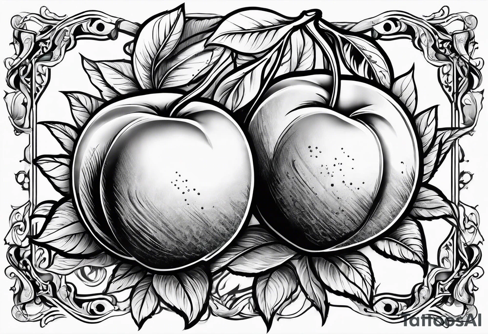 peach tattoo with sexual implications tattoo idea