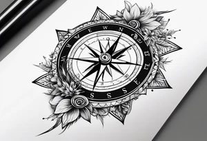 compass tattoo idea
