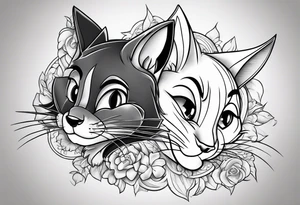 Tom and Jerry tattoo idea