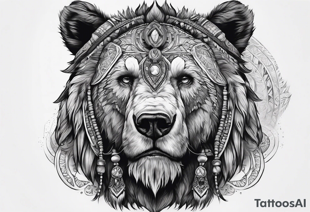 Cave Bear Magi Medicine Man tattoo idea