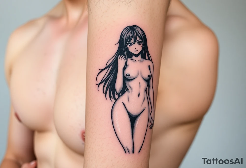 Naked anime girls tattoo idea