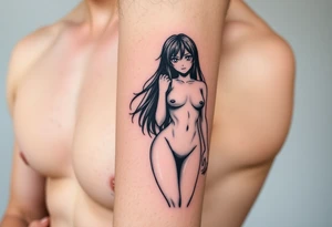 Naked anime girls tattoo idea