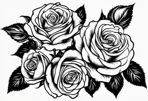 bouque of roses tattoo idea
