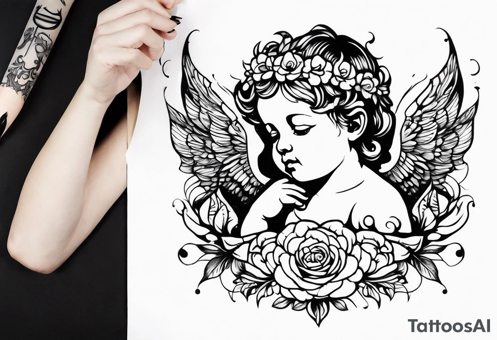 Cherub art tattoo idea