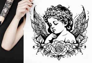 Cherub art tattoo idea