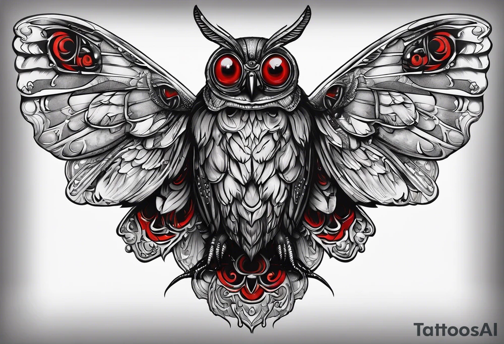 Mothman in action tattoo idea