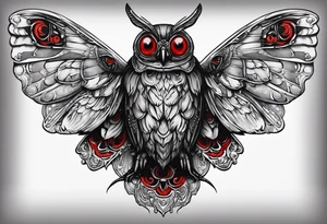 Mothman in action tattoo idea