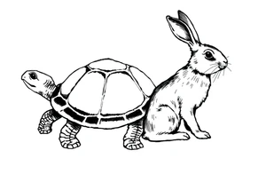 Tortoise and hare tattoo idea