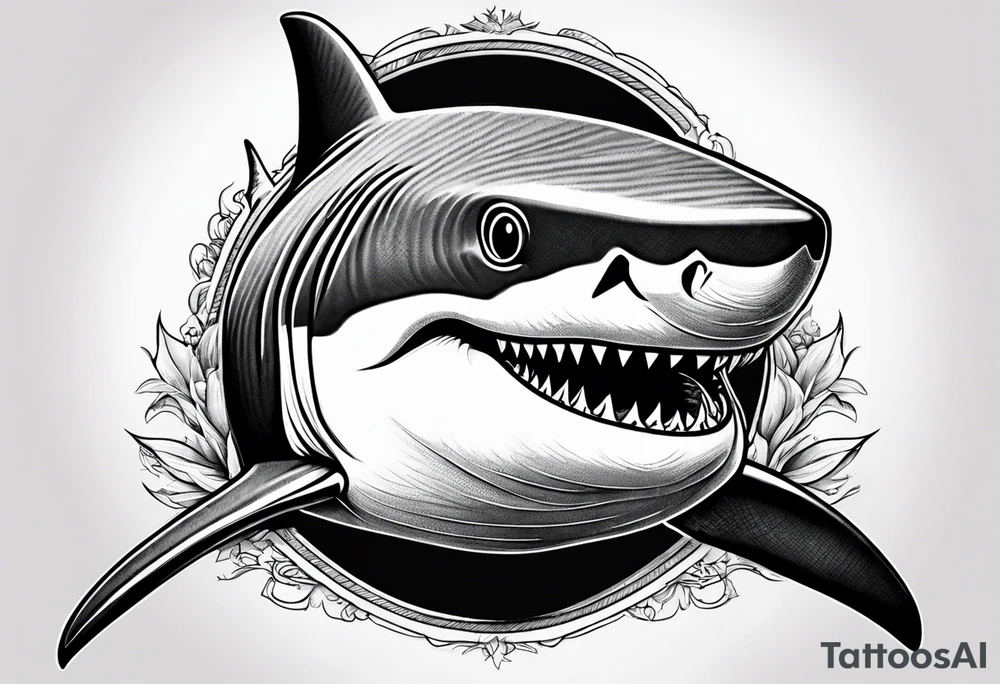 shark head tattoo idea