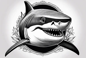 shark head tattoo idea