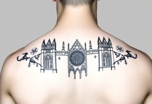 Gothic cathedral tattoo idea