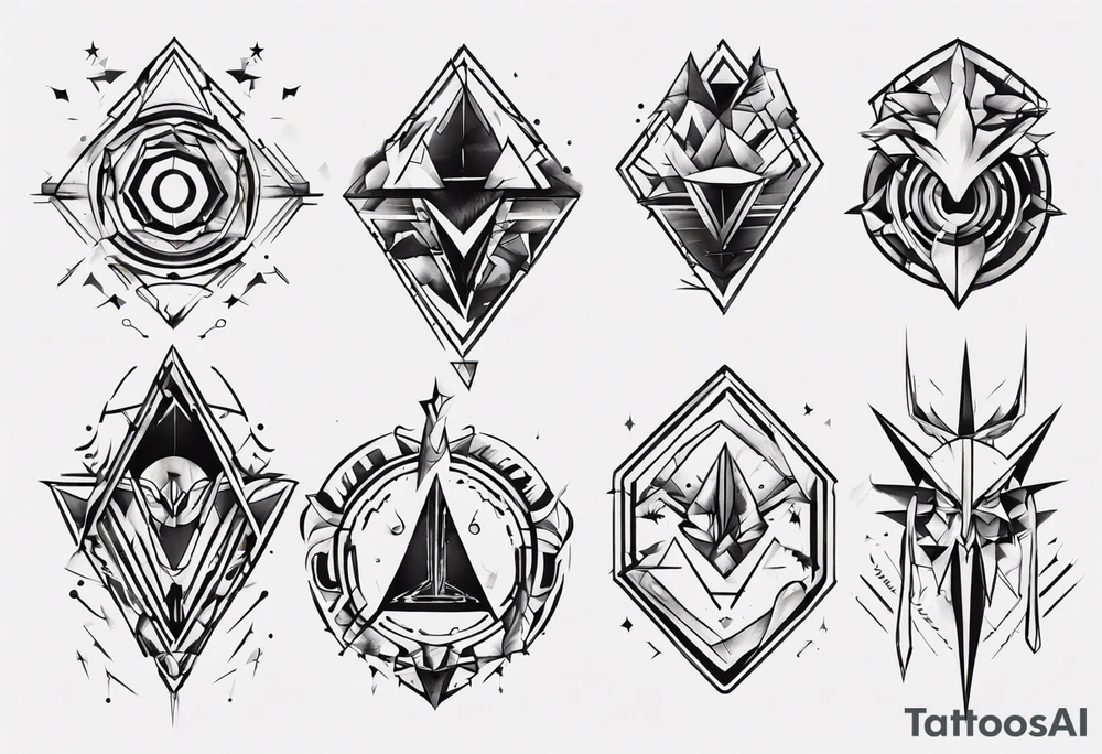 Geometric army tattoo idea
