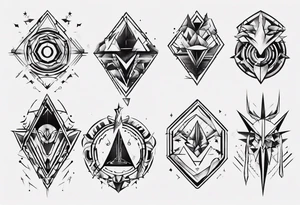 Geometric army tattoo idea