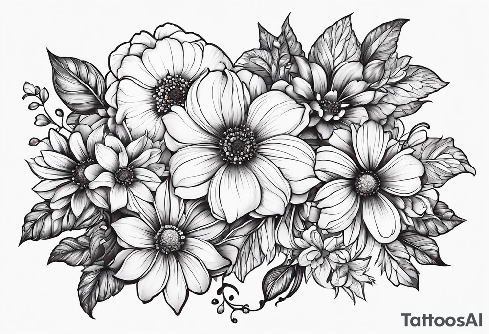 Flowers, lace, edgy tattoo idea