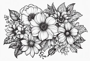Flowers, lace, edgy tattoo idea