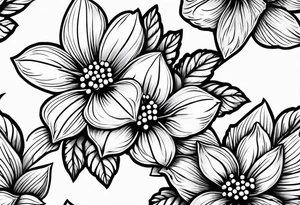 Holly berry birt flower tattoo idea