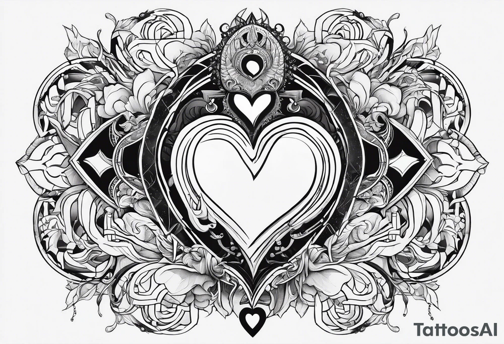 Ctulhu protecting heart. Long tattoo for sleeve. tattoo idea