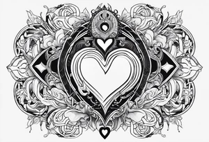 Ctulhu protecting heart. Long tattoo for sleeve. tattoo idea