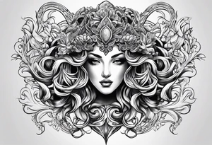medusa book lily tattoo idea