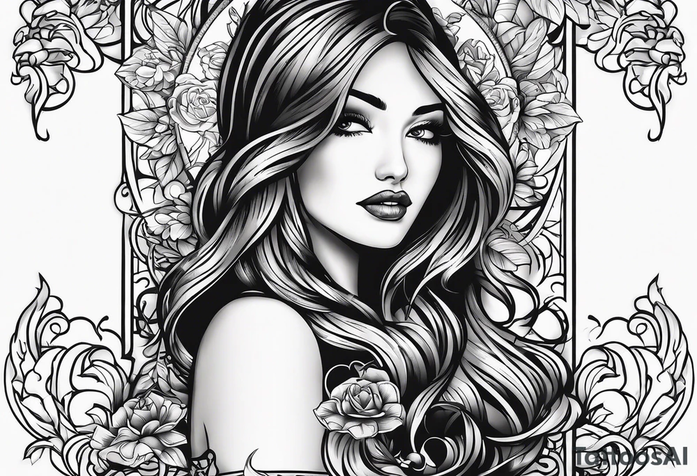 show me beautiful text box tattoo idea