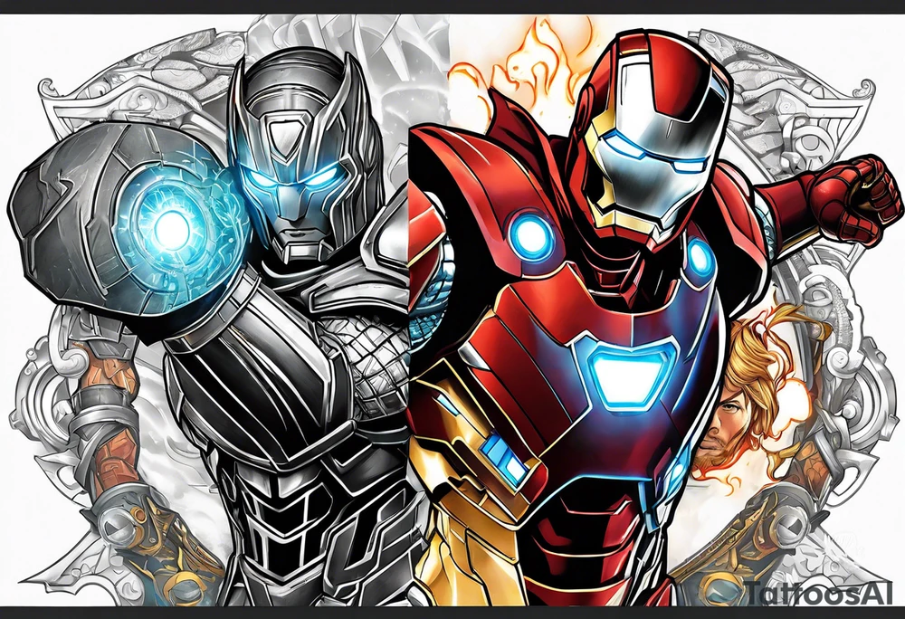 Thor versus ironman tattoo idea