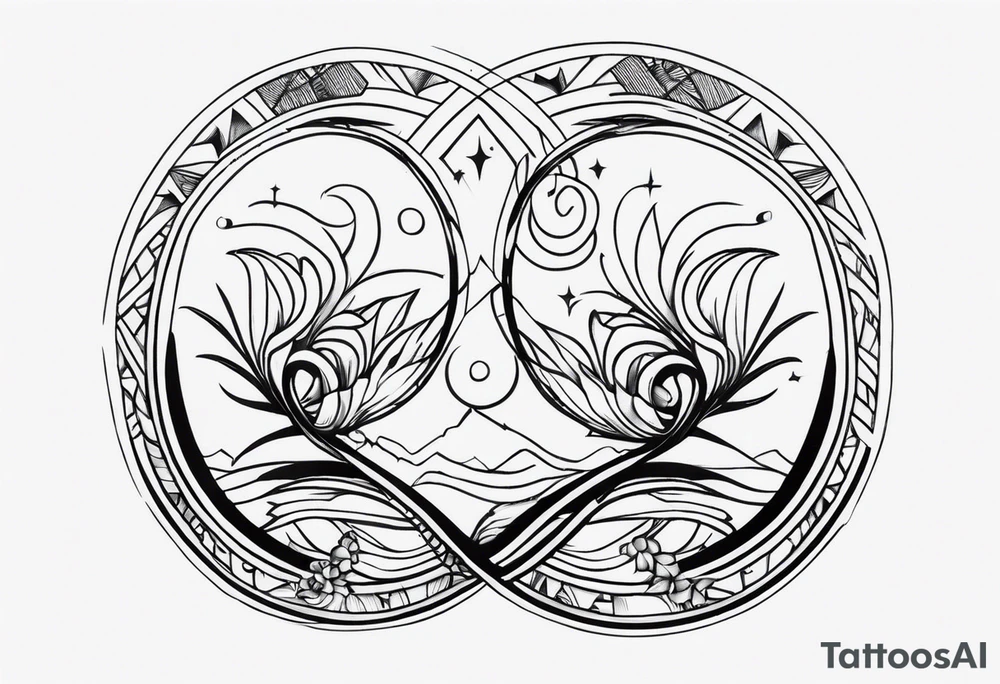 Pair of dife tattoo idea