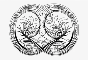Pair of dife tattoo idea