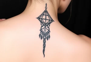 Kite rope hand tattoo idea