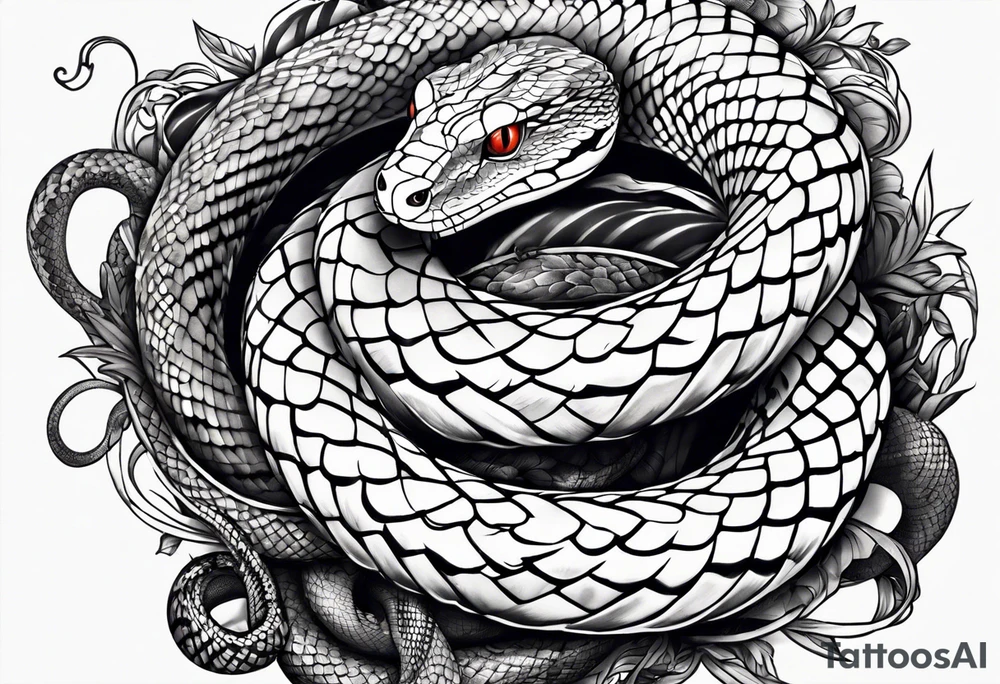 snake running tattoo idea