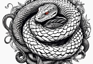 snake running tattoo idea