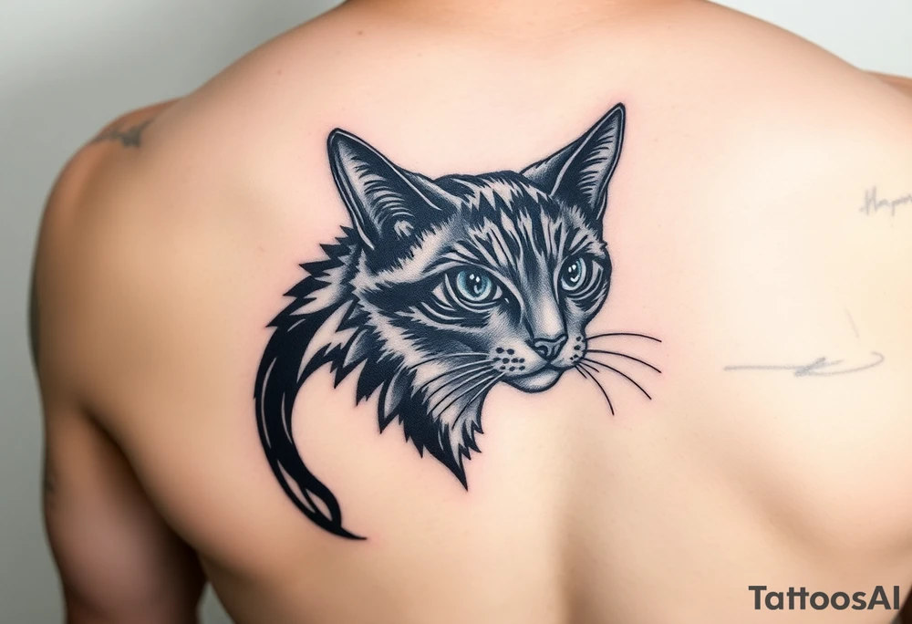 Black Cat tattoo idea