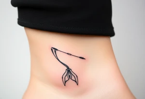 Mermaid tail with crutches tattoo idea