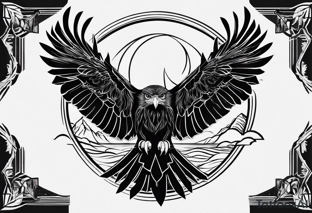 I want a tattoo for my daughter, her name is Daya which means black kite. I also love natur and I'm a climate change activist. Make the black kite soft, little more child like. For small tattoo. Lass details. Add climate element's. Colorfull and happy tattoo idea