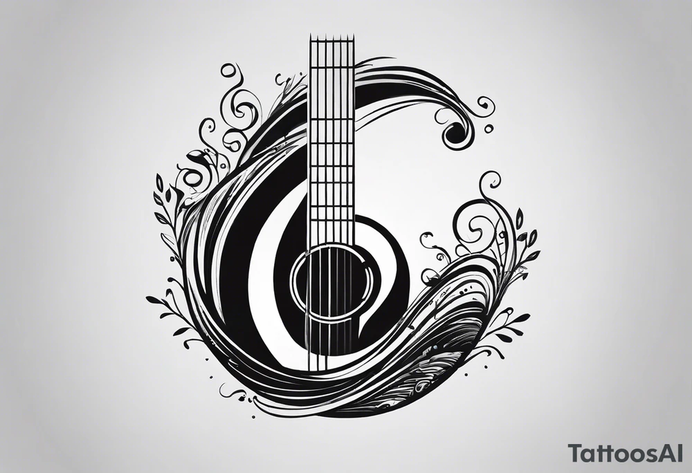 lots of empty space with simple line of icons down the back of the arm. there are four icons in this order:

1. a music note on a staff
2. a wave of water
3. a pocket
4. mushroom tattoo idea