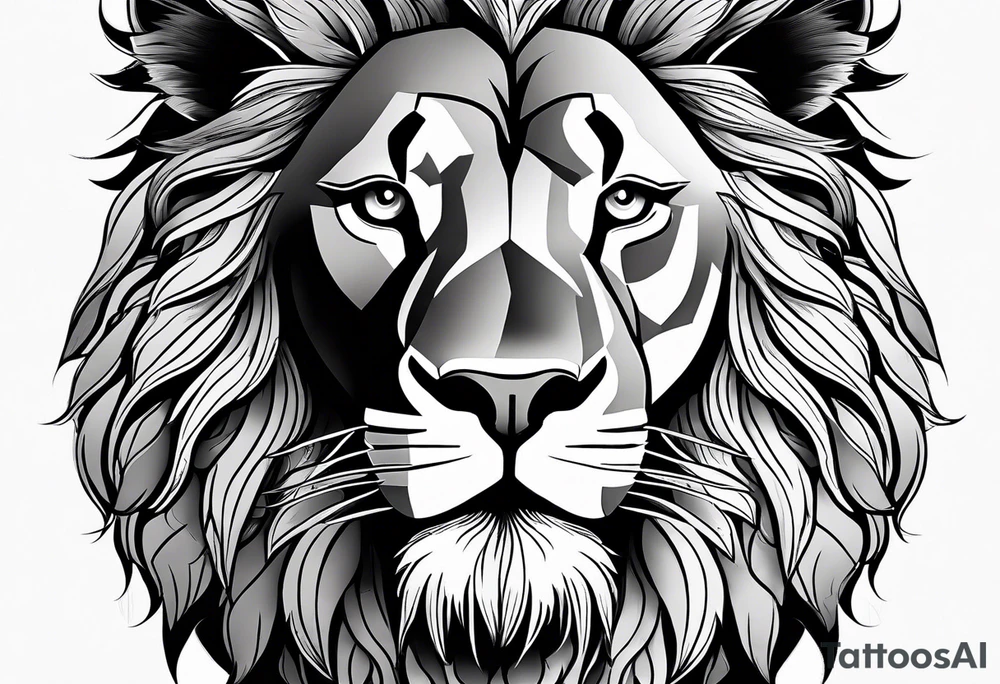 Lion in jungle tattoo idea