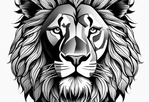 Lion in jungle tattoo idea