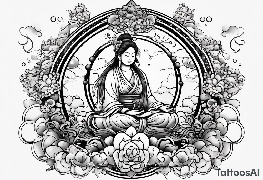 Meditation and bubbles tattoo idea