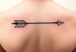 Tiny thin fine line arrow tattoo idea
