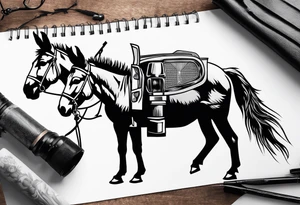 Donkey and a jeep gladiator tattoo idea