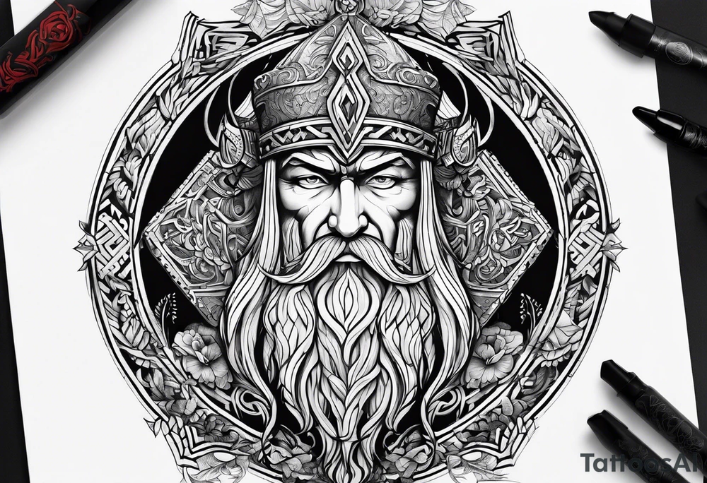 odin nordic tattoo idea