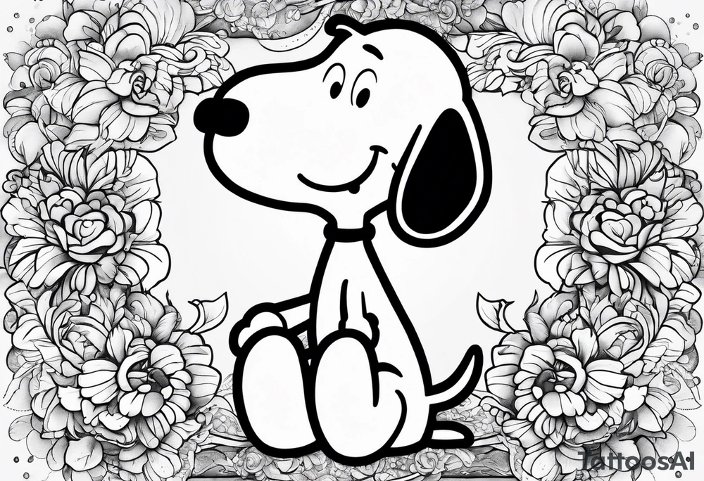 Snoopy tattoo idea