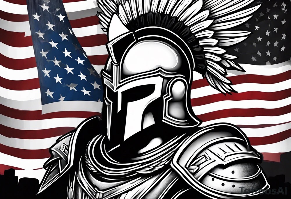 spartan helmet with American flag and eagle
background tattoo idea spartan helmet with American flag and eagle
background tattoo idea