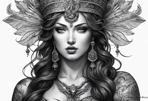 the goddess of vengeance tattoo idea
