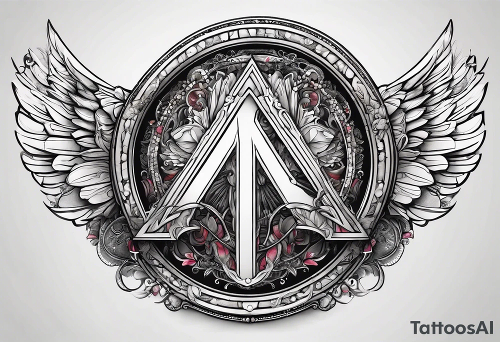 letter delta inside a circle, subtle, girly tattoo idea