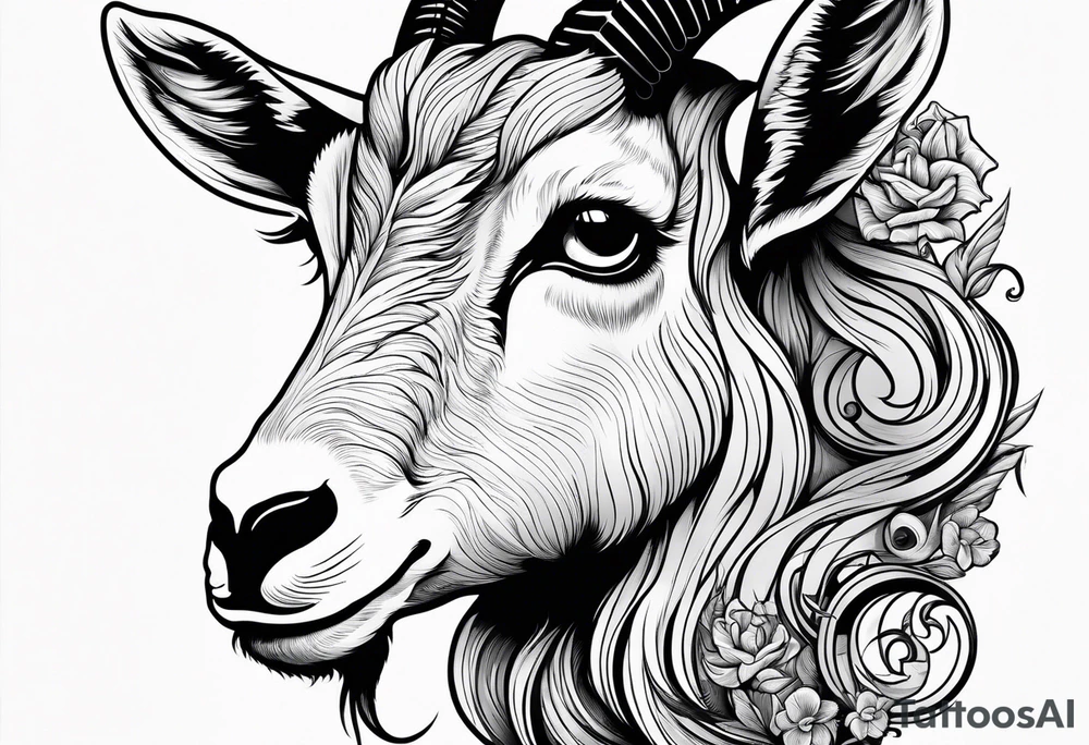 Capricorn goat. tattoo idea