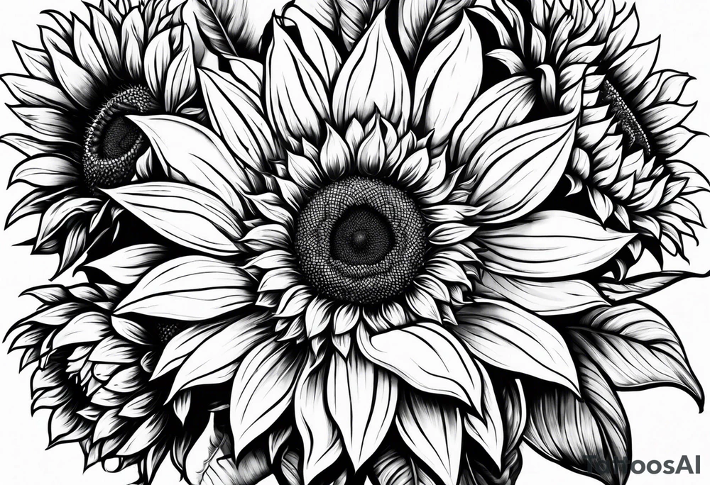 Sunflowers tattoo idea