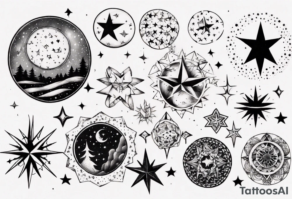starry nights tattoo idea