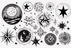 starry nights tattoo idea